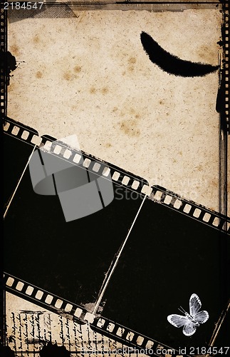 Image of Grunge film frame with space for text or image