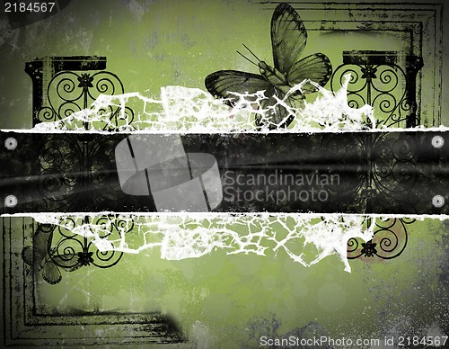 Image of Grunge abstract textured floral collage