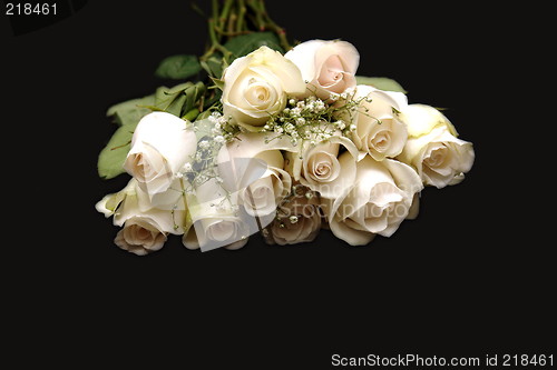 Image of Closeup of a Dozen White Roses