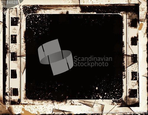 Image of Grunge film frame with space for text or image