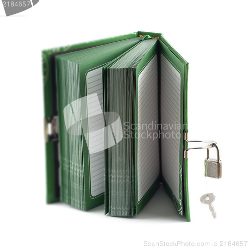 Image of Diary with lock and chain
