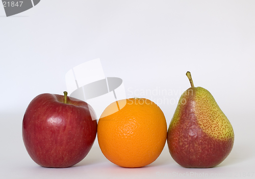 Image of Orange apple and pear