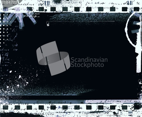 Image of Grunge film frame with space for text or image