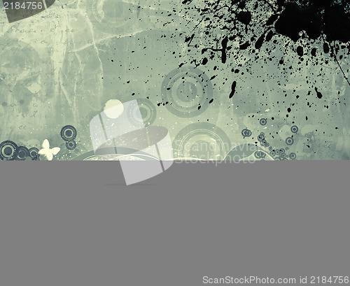 Image of Grunge textured floral collage