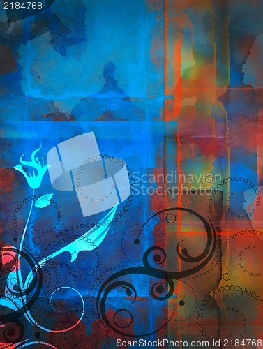 Image of Grunge Floral background