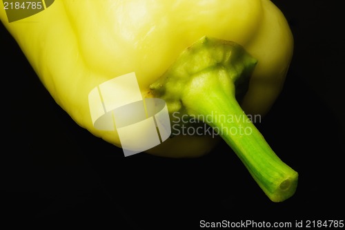 Image of Yellow  pepper on black