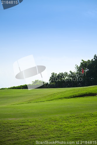 Image of Beautiful golf court in spring time