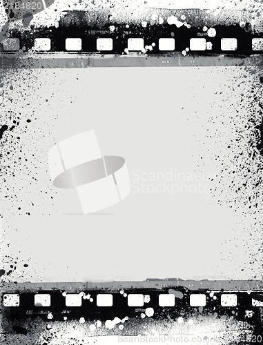 Image of Grunge film frame with space for text or image