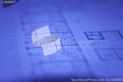 Image of Abstract architectural blueprints