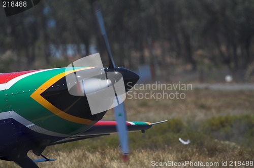 Image of SA flag on plane