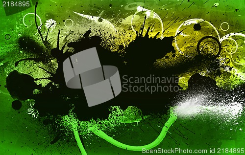Image of grunge abstract textured spring floral collage