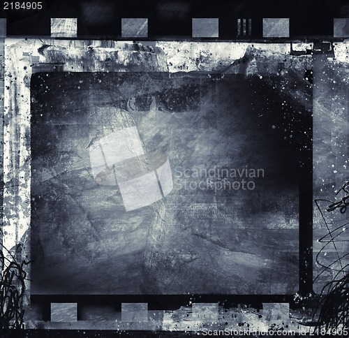 Image of Grunge film frame with space for text or image