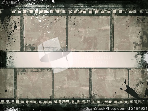 Image of Grunge film frame with space for text or image