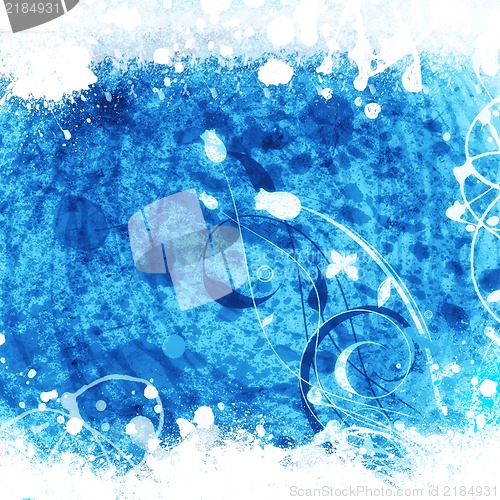 Image of Abstract textured floral collage