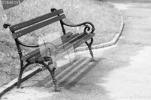 Image of Bench in the park , artistick toned