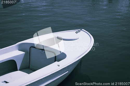 Image of Old plastic small fishing boat in good condition