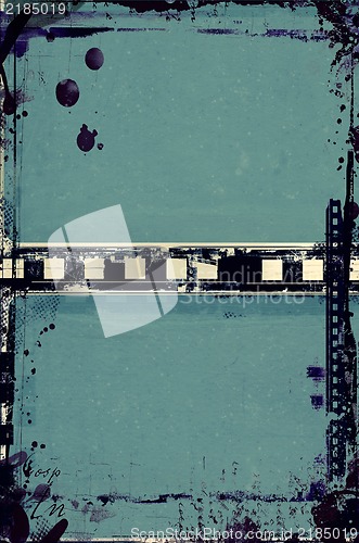 Image of Grunge film frame with space for text or image
