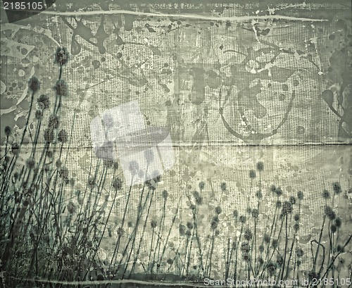 Image of Grunge floral collage