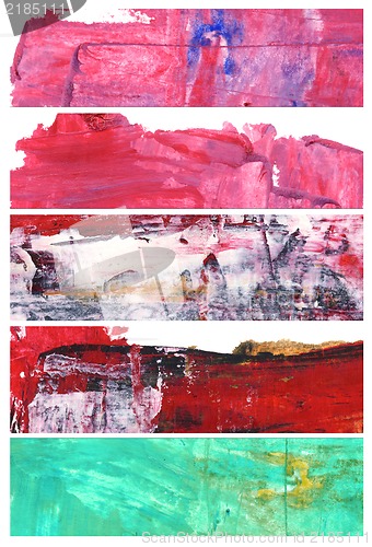 Image of Set of abstract watercolor banners