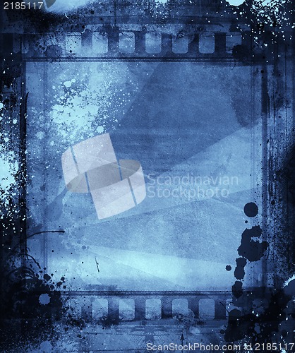 Image of Grunge film frame with space for text or image