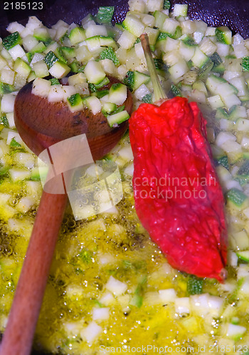 Image of Vegetarian dish preparation