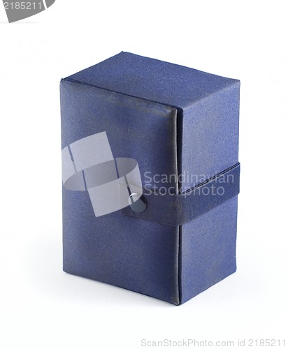 Image of Blue box on white