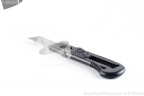 Image of Black scalpel on white background