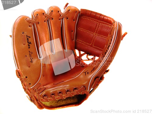 Image of Child's Lefty Baseball Glove On White Backgound