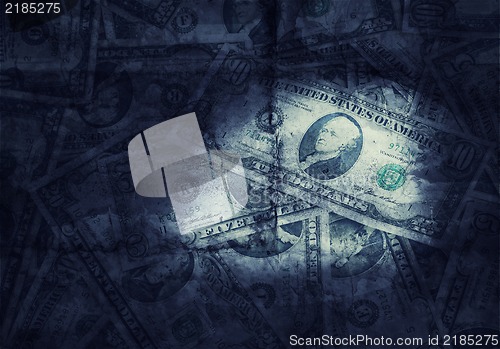 Image of Grunge textured US dollars background