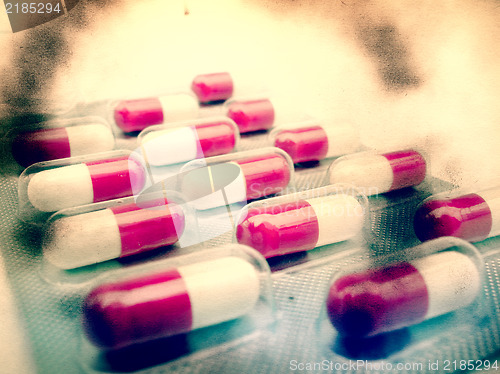 Image of Grunge textured collage - Pills