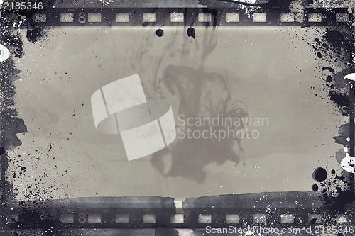 Image of Grunge film frame with space for text or image