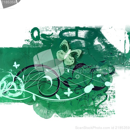 Image of Grunge Floral background