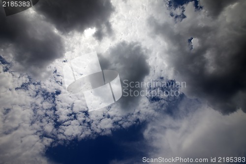 Image of Blue sky with clouds