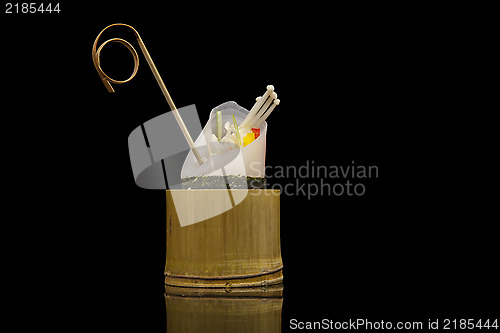 Image of japanese food in bamboo pot