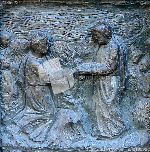 Image of Detail of the door at the church of St Peter at Montmartre, Paris