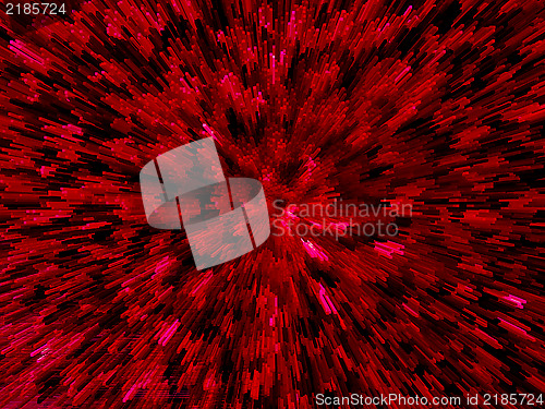 Image of red and very bright absrract explosion