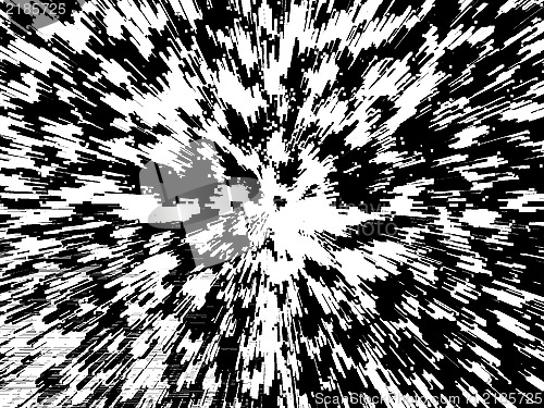 Image of black and white absrract explosion