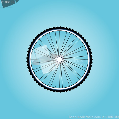 Image of bike wheel with tire and spokes