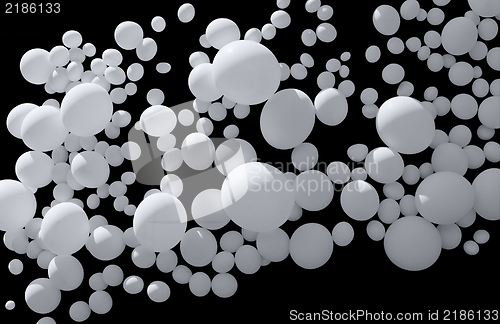 Image of floating white bubbles