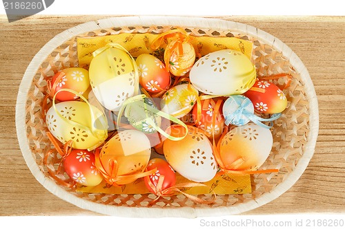 Image of easter eggs in basket
