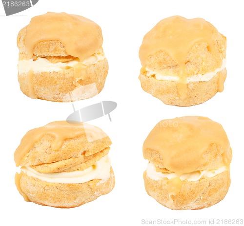 Image of homemade sweet cakes isolated on white