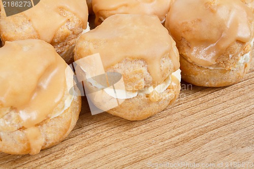 Image of homemade very sweet candy cakes on desk
