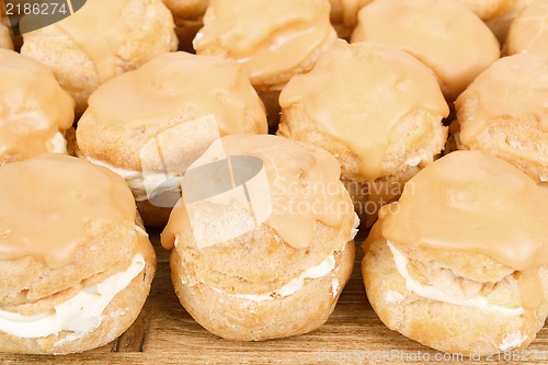 Image of homemade very sweet candy cakes on desk