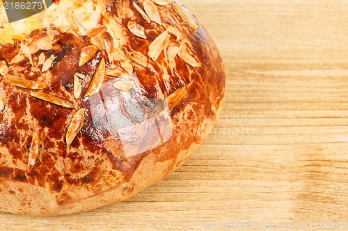 Image of Typical homemade czech Easter Cake With Almonds on desk