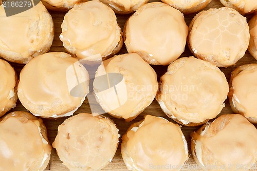 Image of homemade very sweet candy cakes on desk