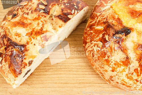 Image of Typical homemade czech Easter Cake With Almonds on desk
