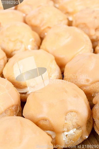 Image of homemade very sweet candy cakes on desk