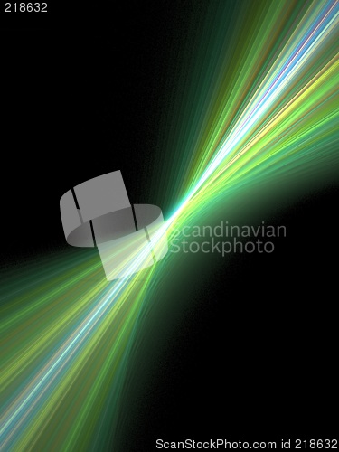 Image of Green light rays - abstract background