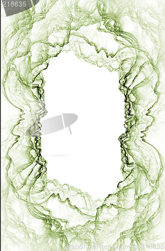Image of Green fractal abstract frame