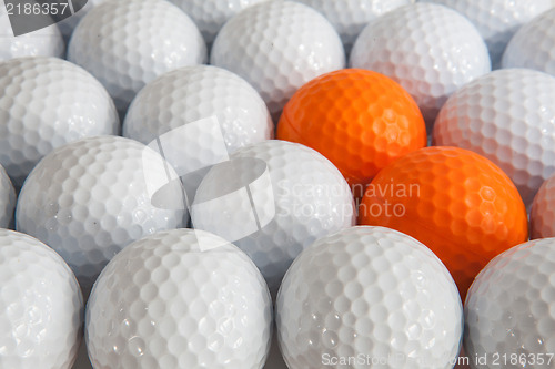 Image of White golf balls 